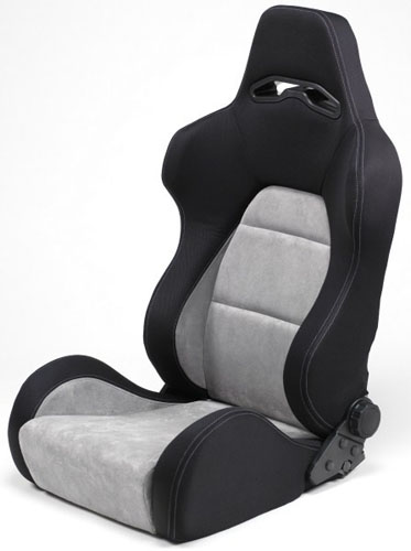 Verstellbarer Sportsitz Type Eco Soft - Schwarz / Grau