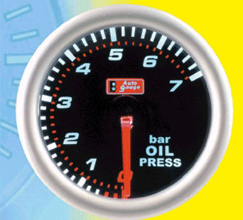 AG Oil Pressure Gauge - 52mm(2 inch) in Smoke Design