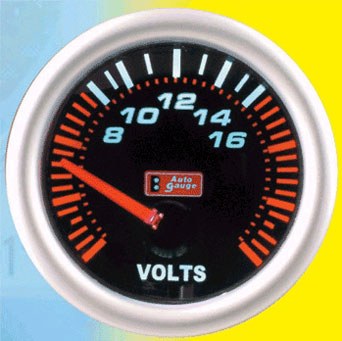 AG Volts Gauge - 52mm(2 inch) in Smoke Design