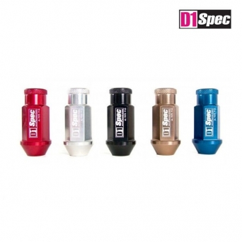 D1 Racing Spec Aluminium Lug Nuts Long - M12x1.25 20 pcs. Set